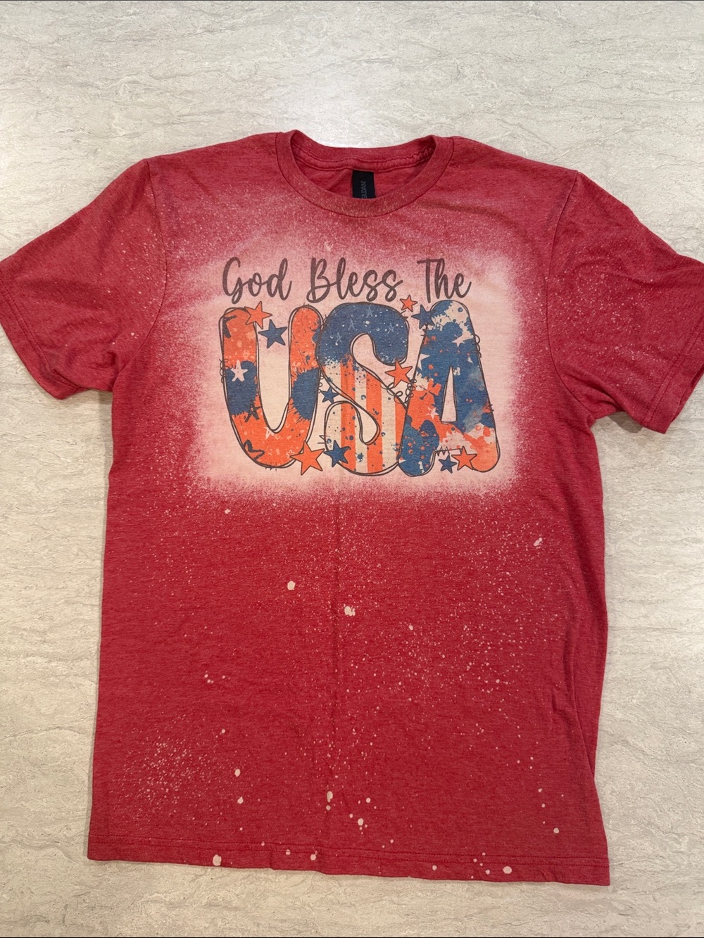 Gildan Red 'God Bless The USA' Short-Sleeve Graphic Tee